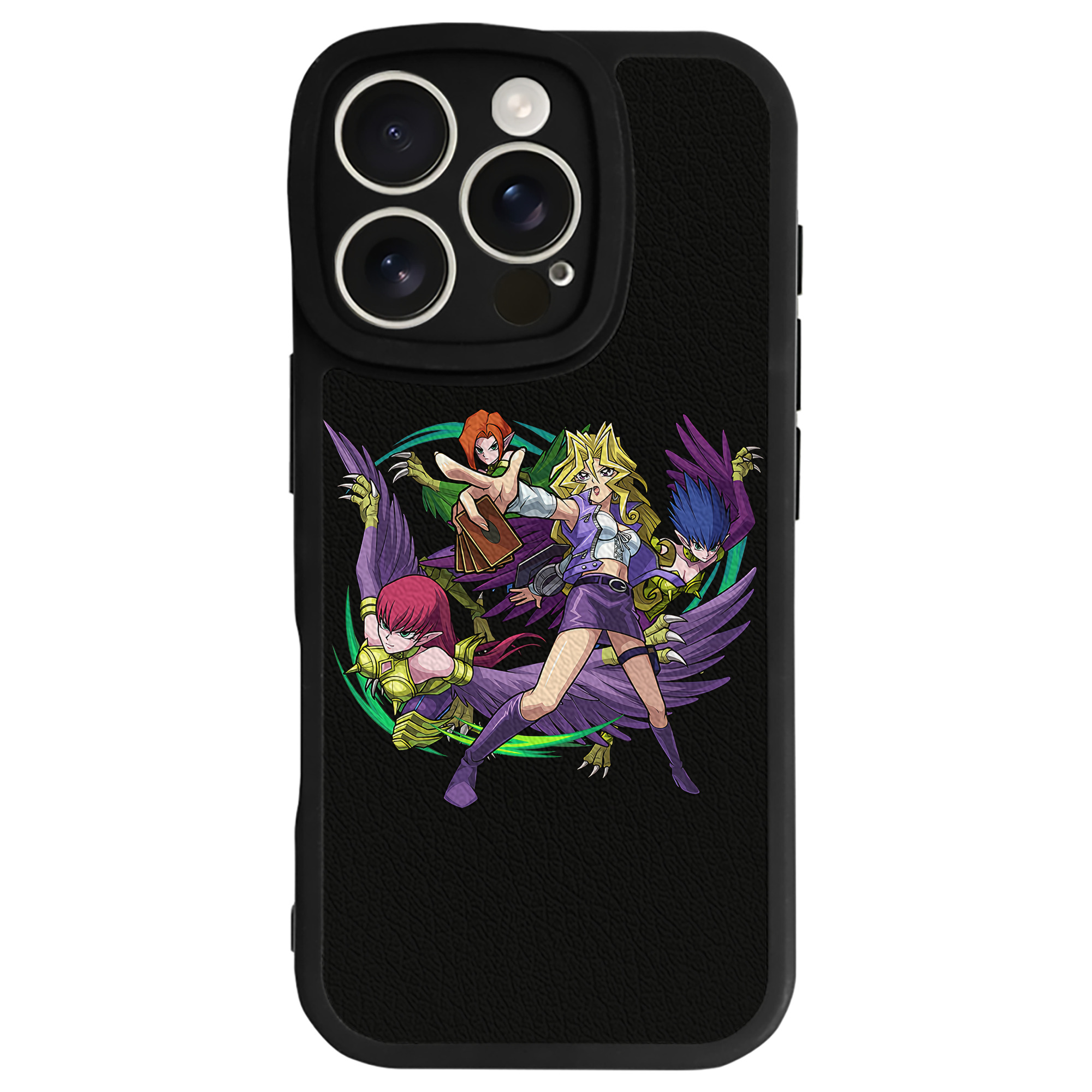 （画像用） 遊☆戯☆王 Yu-Gi-Oh! 【iPhone 16シリーズ対応】シリコンスマホケース（レザー調） 材質：シリコン